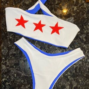 NWT Custom made black dog bikini